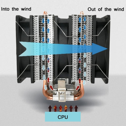 COOL STORM CT-4U-9cm Heat Pipe Dual-Tower CPU Radiator Copper Pipe 9 Cm Fan For Intel/AMD Platform Specification： Aurora Double Fan 3 Line - Fan Cooling by COOL STORM | Online Shopping South Africa | PMC Jewellery | Buy Now Pay Later Mobicred