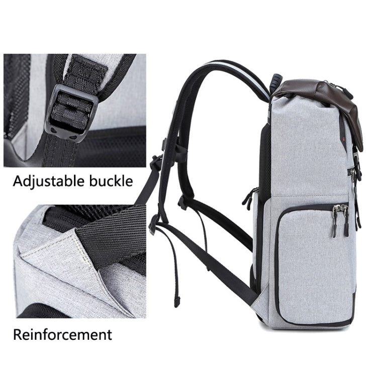C3081 Camera  Computer Shoulder Digital Camera Bag Large Capacity Photography Backpack(Dark Gray) - Backpack by PMC TechLife | Online Shopping South Africa | PMC TechLife | Buy Now Pay Later Mobicred
