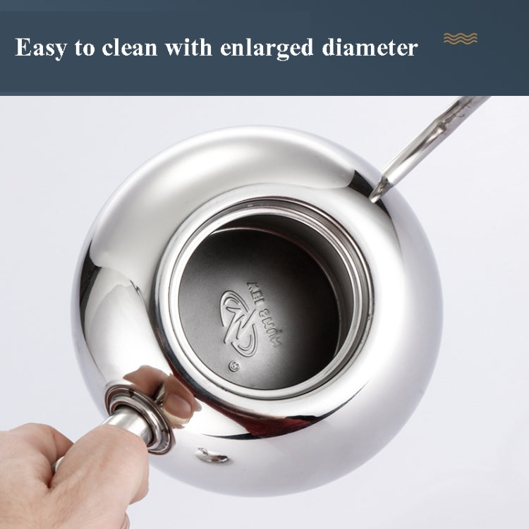 Hand Flush Pot Mocha Coffee Pot Stainless Steel Coffee Pot European Style Stainless Steel Teapot With Strainer, Capacity: 0.85L(Silver) - free shipping - PMC TechLife - Order now!