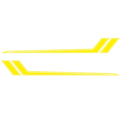 D-716 Car Striped Vinyl Body Stickers Personalized Modification Car Sticker(Yellow) - Decorative Sticker by PMC Jewellery | Online Shopping South Africa | PMC Jewellery | Buy Now Pay Later Mobicred