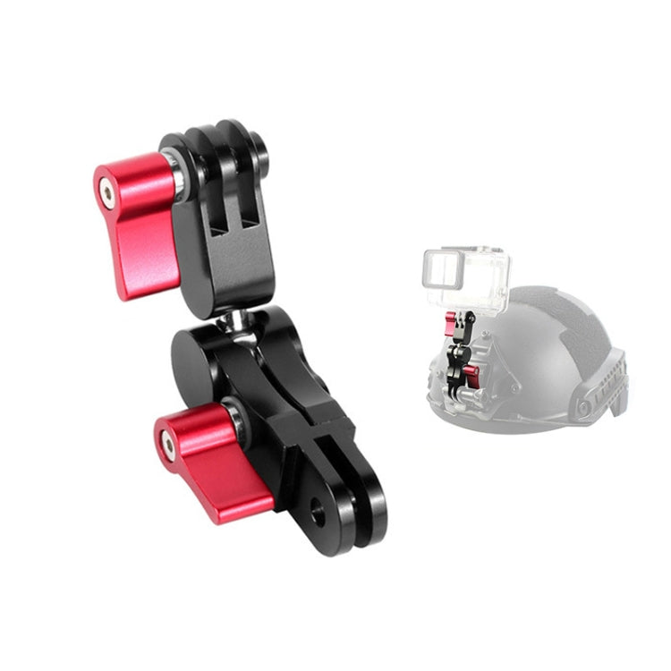 Aluminium Alloy 360 Degree Rotating Mount Adapter Adjustable Arm Connector for GoPro Hero11 Black / HERO10 Black /9 Black /8 Black /7 /6 /5 /5 Session /4 Session /4 /3+ /3 /2 /1, DJI Osmo Action and Other Action Cameras(Red) - Helmet Mount by PMC TechLife | Online Shopping South Africa | PMC TechLife | Buy Now Pay Later Mobicred
