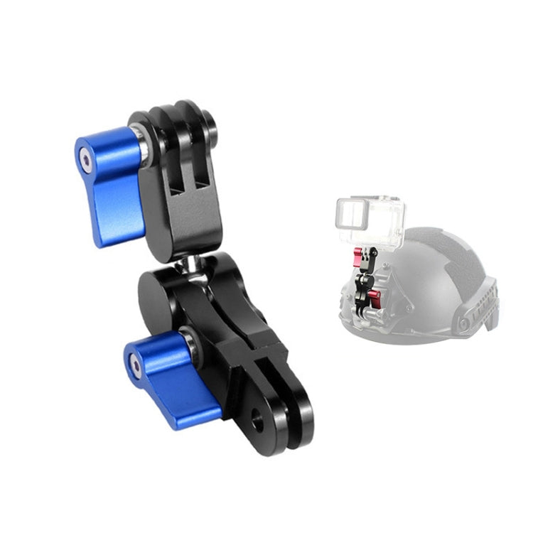 Aluminium Alloy 360 Degree Rotating Mount Adapter Adjustable Arm Connector for GoPro Hero11 Black / HERO10 Black /9 Black /8 Black /7 /6 /5 /5 Session /4 Session /4 /3+ /3 /2 /1, DJI Osmo Action and Other Action Cameras(Blue) - Helmet Mount by PMC TechLife | Online Shopping South Africa | PMC TechLife | Buy Now Pay Later Mobicred