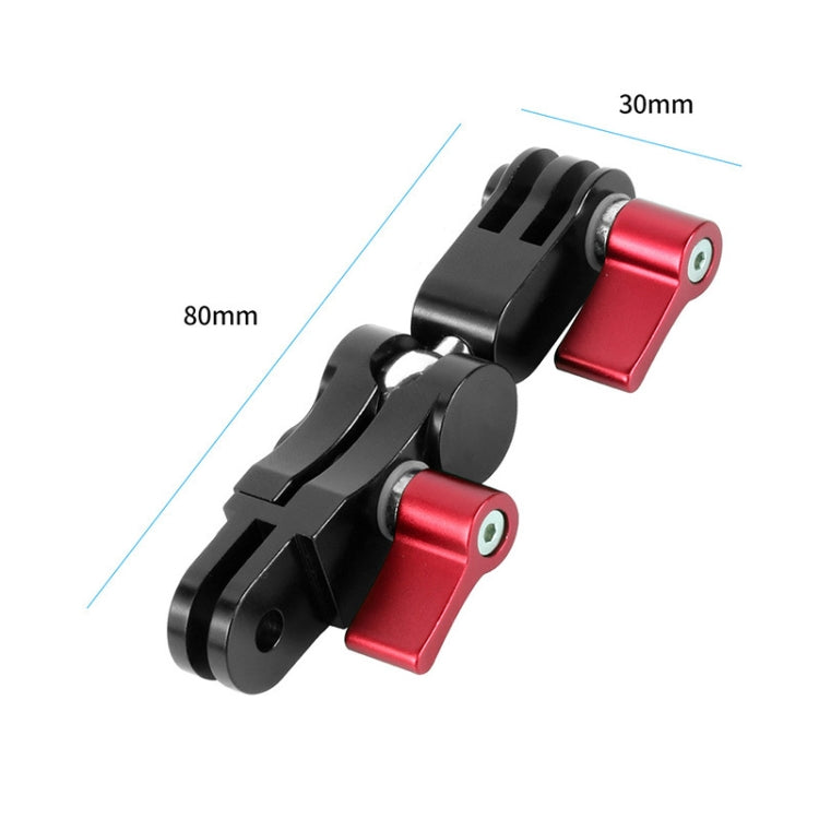 Aluminium Alloy 360 Degree Rotating Mount Adapter Adjustable Arm Connector for GoPro Hero11 Black / HERO10 Black /9 Black /8 Black /7 /6 /5 /5 Session /4 Session /4 /3+ /3 /2 /1, DJI Osmo Action and Other Action Cameras(Red) - Helmet Mount by PMC Jewellery | Online Shopping South Africa | PMC Jewellery | Buy Now Pay Later Mobicred