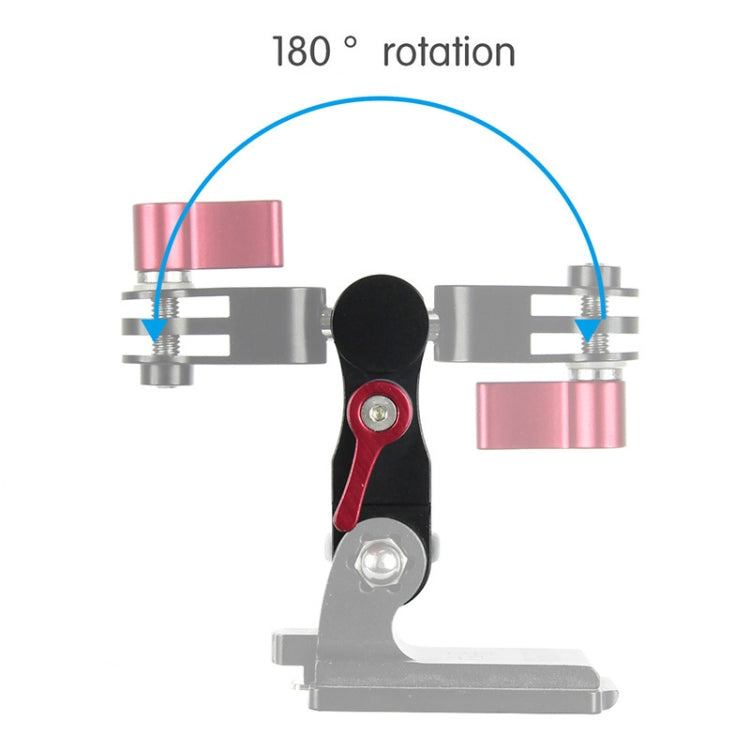 Aluminium Alloy 360 Degree Rotating Mount Adapter Adjustable Arm Connector for GoPro Hero11 Black / HERO10 Black /9 Black /8 Black /7 /6 /5 /5 Session /4 Session /4 /3+ /3 /2 /1, DJI Osmo Action and Other Action Cameras(Red) - Helmet Mount by PMC TechLife | Online Shopping South Africa | PMC TechLife | Buy Now Pay Later Mobicred