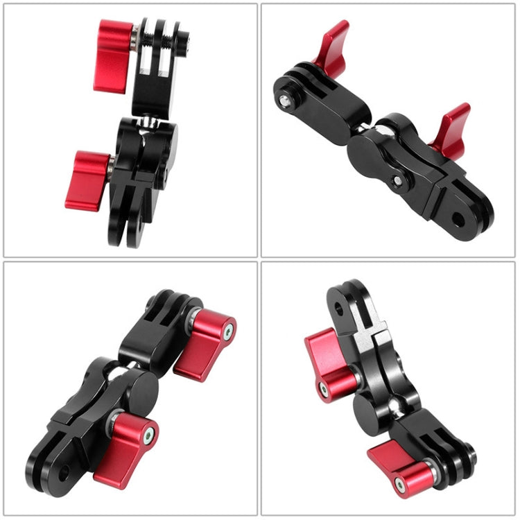 Aluminium Alloy 360 Degree Rotating Mount Adapter Adjustable Arm Connector for GoPro Hero11 Black / HERO10 Black /9 Black /8 Black /7 /6 /5 /5 Session /4 Session /4 /3+ /3 /2 /1, DJI Osmo Action and Other Action Cameras(Black) - Helmet Mount by PMC TechLife | Online Shopping South Africa | PMC TechLife | Buy Now Pay Later Mobicred