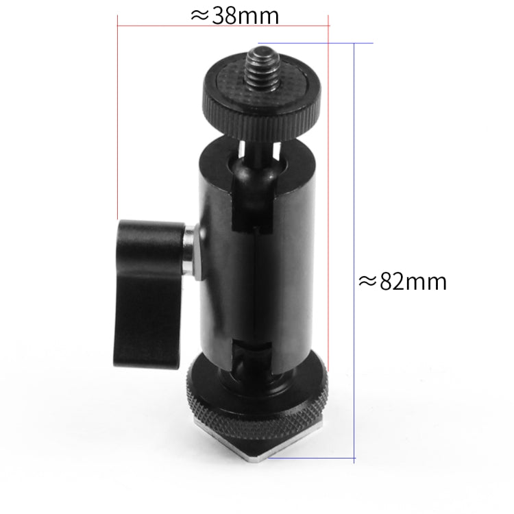 Type A Magic Arm Dual BallHead Cold Shoe 1/4 Inch Mount Adapter for GoPro Hero11 Black / HERO10 Black /9 Black /8 Black /7 /6 /5 /5 Session /4 Session /4 /3+ /3 /2 /1, DJI Osmo Action and Other Action Cameras - Connection Mount by PMC Jewellery | Online Shopping South Africa | PMC Jewellery | Buy Now Pay Later Mobicred