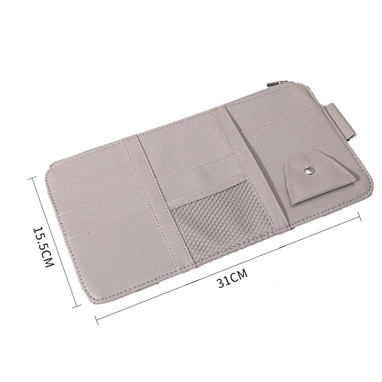 2 PCS Auto Sun Visor Card Clip Business Card Glasses Clip Zipper Car Mobile Phone Document Folder(Blue) - Stowing Tidying by PMC TechLife | Online Shopping South Africa | PMC TechLife | Buy Now Pay Later Mobicred
