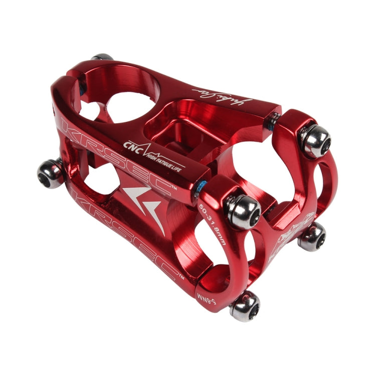 KRSEC CNC Ultra Light Short-Handed Mountain Bike Aluminum Alloy 50mm Riser, Colour: Full Red - Bicycle Grips by PMc TechLife | Online Shopping South Africa | PMc TechLife | Buy Now Pay Later Mobicred