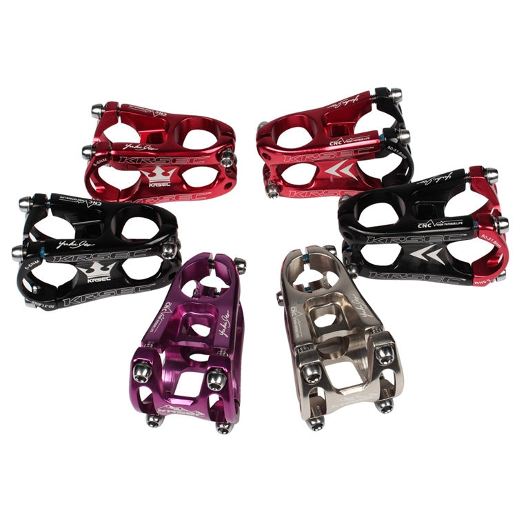 KRSEC CNC Ultra Light Short-Handed Mountain Bike Aluminum Alloy 50mm Riser, Colour: Red Black - Bicycle Grips by PMc TechLife | Online Shopping South Africa | PMc TechLife | Buy Now Pay Later Mobicred