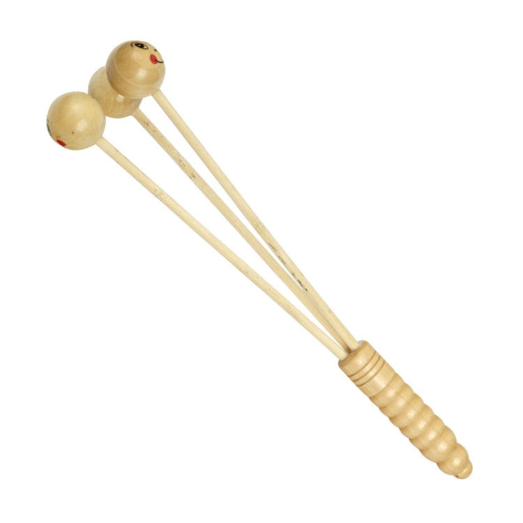 Wooden Smiling Face Knock Back Hammer Multifunctional Health Massage Hammer(Three Treasures Hammer) - free shipping - PMC TechLife - Order now!
