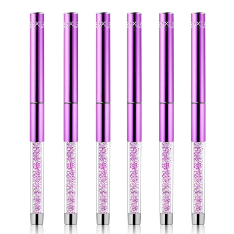 Nail Art Drawing Pen Purple Drill Rod Color Painting Flower Stripe Nail Brush With Pen Cover, Specification: 15mm - Nail Art Equipment by PMC Jewellery | Online Shopping South Africa | PMC Jewellery | Buy Now Pay Later Mobicred
