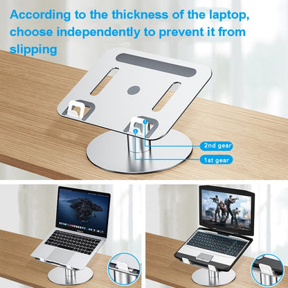 Oatsbasf 03597 Aluminum Alloy Notebook Heightening Bracket Notebook Computer Lifting Heat Dissipation Bracket Mobile Folding Table,Style: Elite Version-Gray - Laptop Stand by Oatsbasf | Online Shopping South Africa | PMC Jewellery | Buy Now Pay Later Mobicred