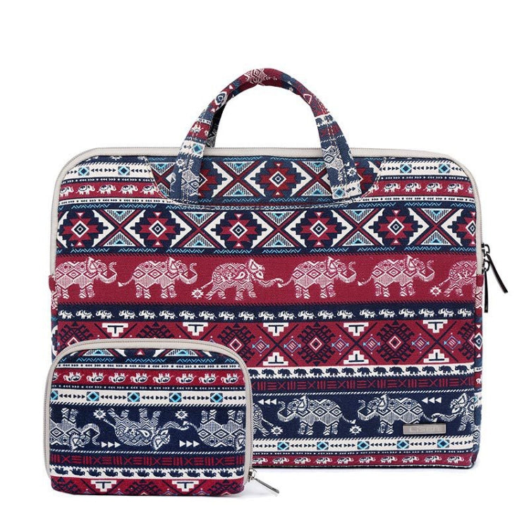 LiSEN LS-116 Simple Laptop Bag Business Laptop Liner Bag, Size: 15.6 inch(Canvas Small Elephant Red) - free shipping - PMC Jewellery - Order now!