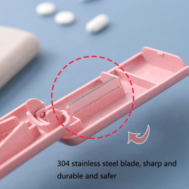 10 PCS JS010 Wheat Plastic Medicine Cutter Pill Divider(Beige) - free shipping - PMC TechLife - Order now!