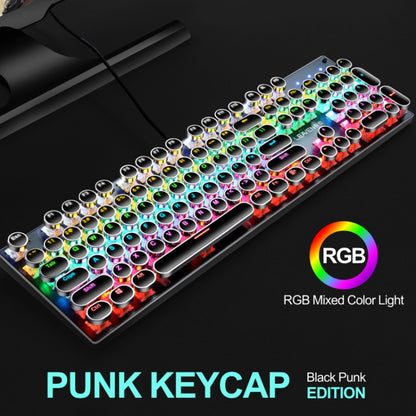 104 Keys Green Shaft RGB Luminous Keyboard Computer Game USB Wired Metal Mechanical Keyboard, Cabel Length:1.5m, Style: Double Imposition Version (White Pink) - Wired Keyboard by PMC Jewellery | Online Shopping South Africa | PMC Jewellery | Buy Now Pay Later Mobicred