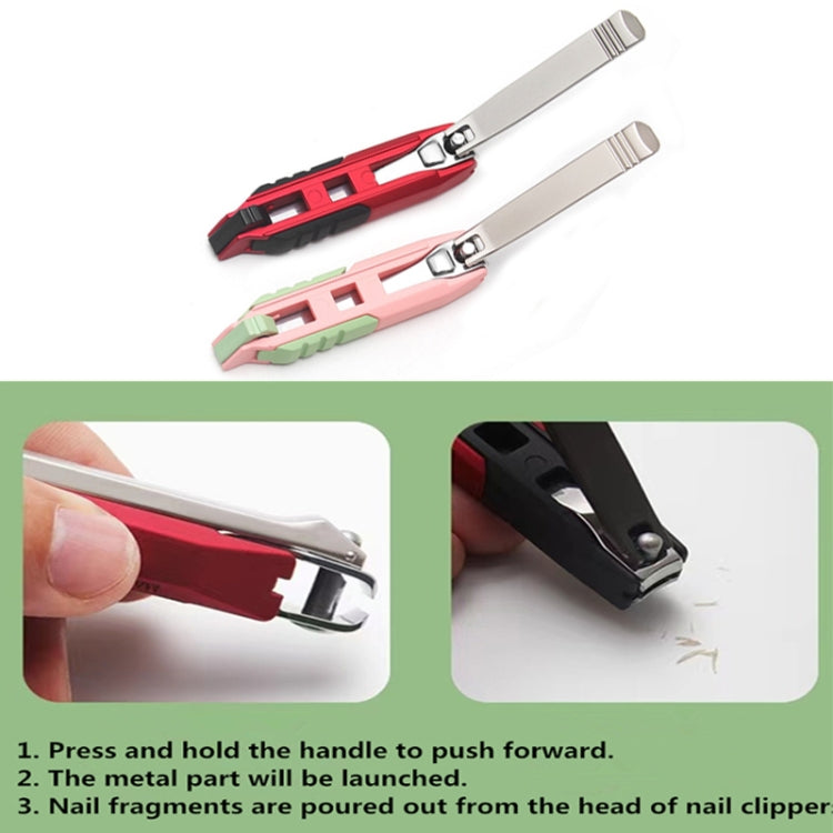 Anti-splash Nail Clippers Multifunctional Mobile Phone Holder Nail Clippers,Style: Pink +Iron Box - Nail Art Equipment by PMC Jewellery | Online Shopping South Africa | PMC Jewellery | Buy Now Pay Later Mobicred