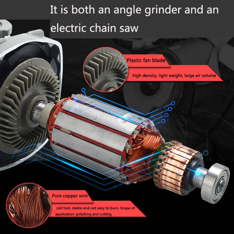 700 Angle Grinder Electric Chain Saw Polishing Machine Changed Electric Saw Small Household Cutting Machine, EU Plug(Red) - Electric Saws & Accessories by PMc TechLife | Online Shopping South Africa | PMc TechLife | Buy Now Pay Later Mobicred