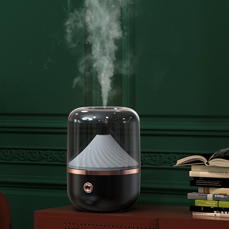 HX-930 Home Bedroom Round Mirror Essential Oil Aromatherapy Machine Ultrasonic Atomization Hydrating Spray Humidifier(Black) - free shipping - PMC TechLife - Order now!