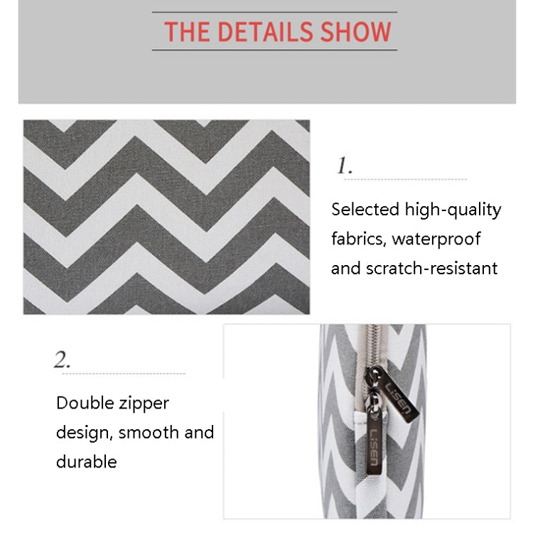 LiSEN LS-525 Wavy Pattern Notebook Liner Bag, Size: 12 inches(Black) - free shipping - PMC Jewellery - Order now!