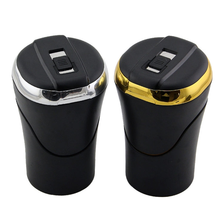 N09C Car Ashtray With Lamp And Cover Car Ashtray(Gold) - Ashtrays by PMC Jewellery | Online Shopping South Africa | PMC Jewellery | Buy Now Pay Later Mobicred