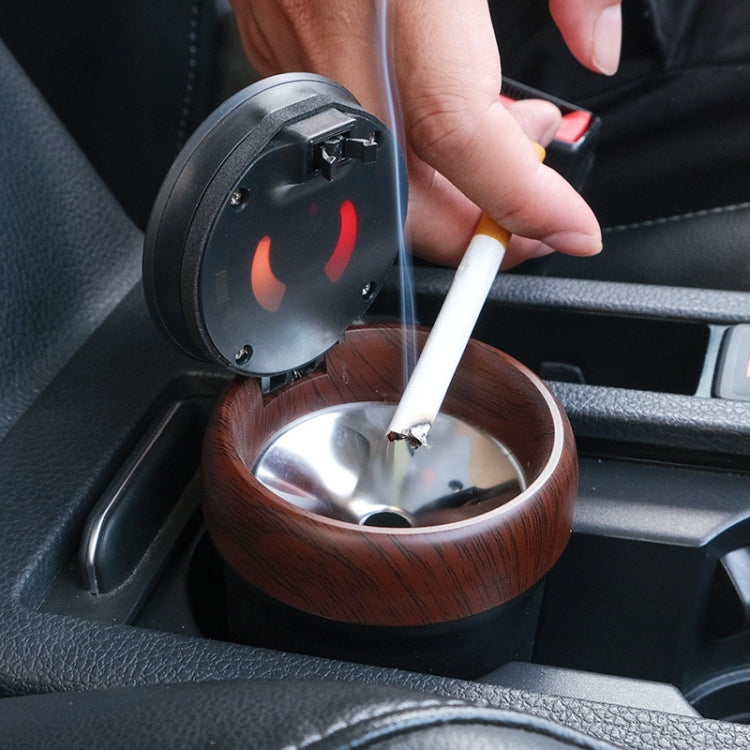N17D Car Ashtray Arc Spot Tobacco With Lamp and Cover Car Ashtray(Silver) - Ashtrays by PMC Jewellery | Online Shopping South Africa | PMC Jewellery | Buy Now Pay Later Mobicred