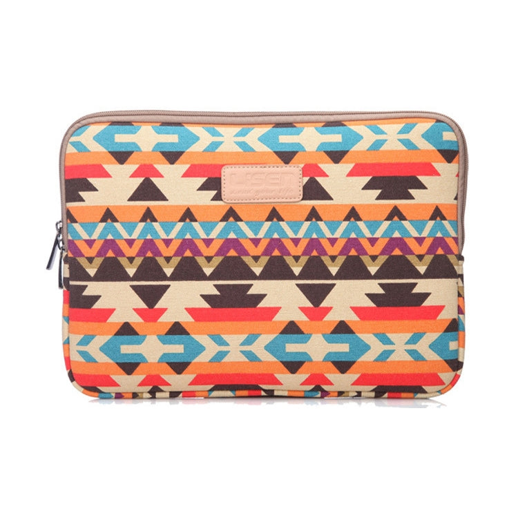 LiSEN LS-518 Lingge Pattern Laptop Computer Liner Bags, Size: 14 inch(Orange Pattern Geometry) - 14.1 inch by LiSEN | Online Shopping South Africa | PMC Jewellery | Buy Now Pay Later Mobicred