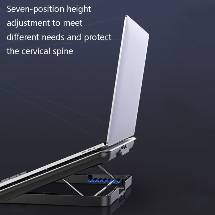 ICE COOREL Laptop Aluminum Alloy Radiator Fan Silent Notebook Cooling Bracket, Colour: Space Silver - free shipping - PMC Jewellery - Order now!