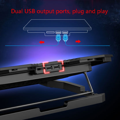 ICE COOREL K5 Laptop Radiator Computer Cooling Bracket, Colour: Touch Version (Black Blue) - Cooling Pads by ICE COOREL | Online Shopping South Africa | PMC Jewellery | Buy Now Pay Later Mobicred