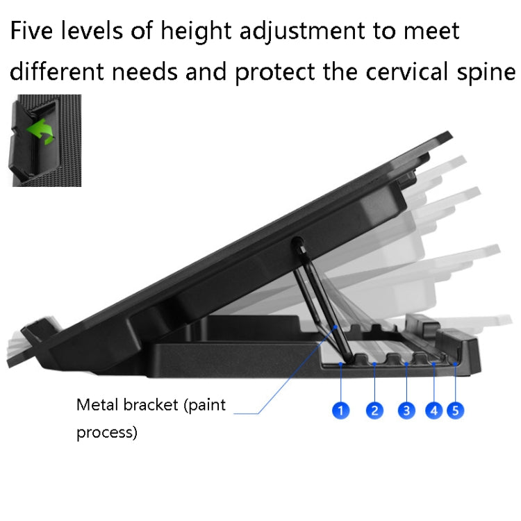 ICE COOREL N106 Laptop Base Adjustment Radiator Dual-Fan Notebook Cooling Bracket, Colour: Flagship Version (Ivory White) - Cooling Pads by ICE COOREL | Online Shopping South Africa | PMC Jewellery | Buy Now Pay Later Mobicred