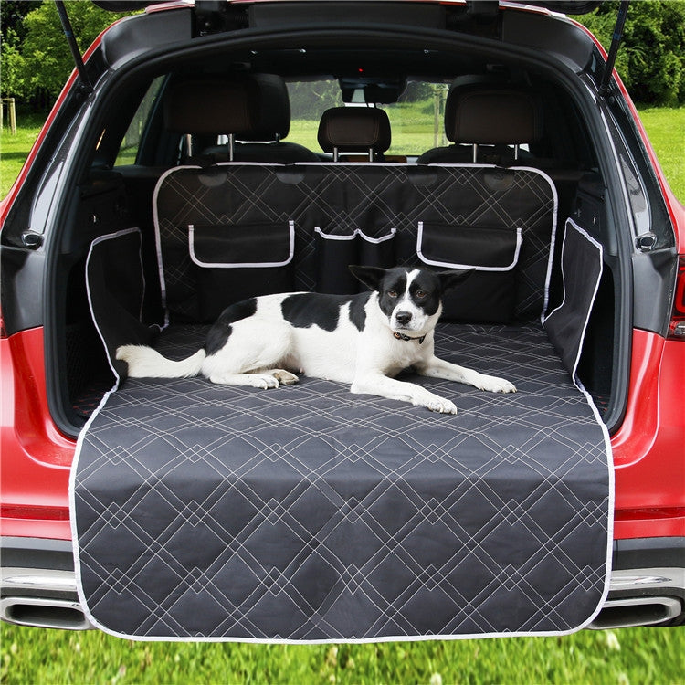 Car Trunk Mat Storage Pocket Dog Anti-dirty Mat(Black) - Seat Accessories by PMC Jewellery | Online Shopping South Africa | PMC Jewellery | Buy Now Pay Later Mobicred