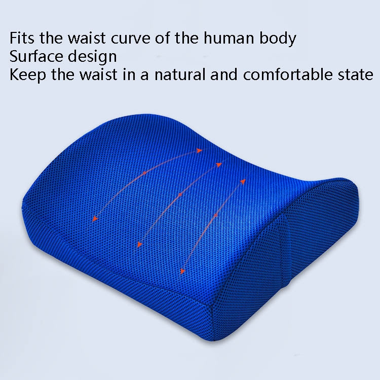Office Waist Cushion Car Pillow With Pillow Core, Style: Memory Foam(Suede Rose Red) - free shipping - PMC TechLife - Order now!