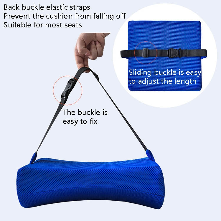 Office Waist Cushion Car Pillow With Pillow Core, Style: Memory Foam(Suede Royal Blue) - Cushions & Pillows by PMC TechLife | Online Shopping South Africa | PMC TechLife | Buy Now Pay Later Mobicred