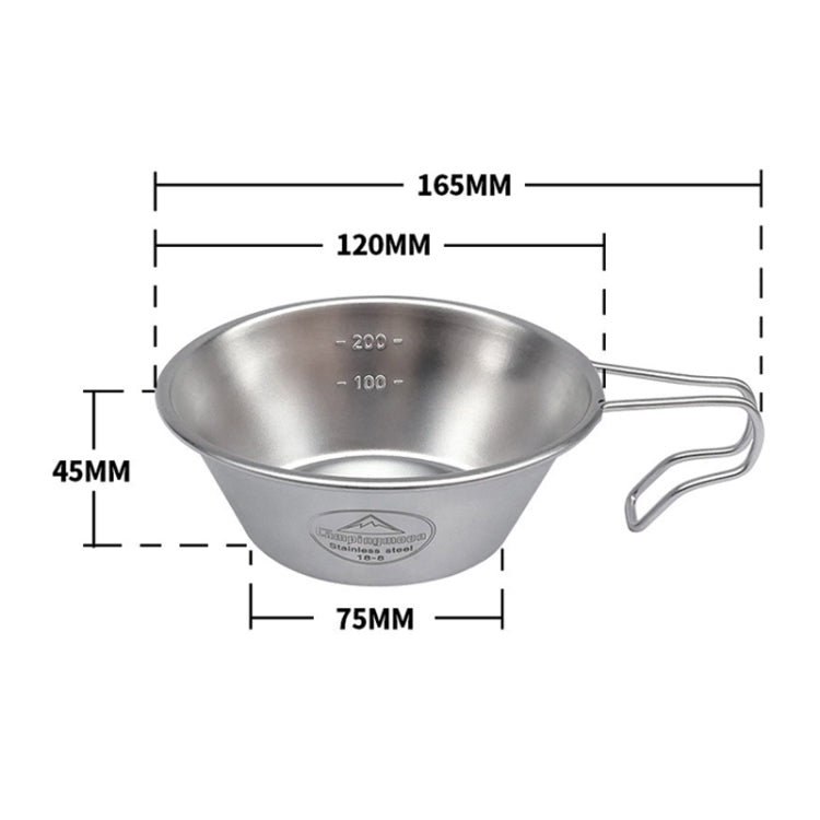 Campingmoon S220 Outdoor Portable Thickened Stainless Steel Bowl Camping Multi-Purpose Cutlery(Metallic) - Cookwares & Tablewares by PMC TechLife | Online Shopping South Africa | PMC TechLife | Buy Now Pay Later Mobicred