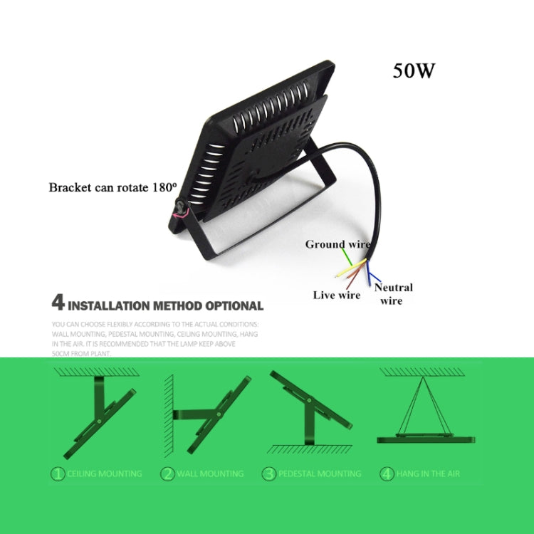 50W Ultra-Thin LED Plant Light, Full Spectrum COB Growth Light, Vegetable, Fruit & Flower Greenhouse Fill Light With Plug, Specification:UK Plug - LED Grow Lights by PMc TechLife | Online Shopping South Africa | PMc TechLife | Buy Now Pay Later Mobicred