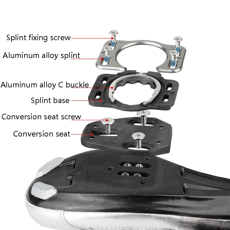 MEROCA Road Lock Shoes Card Three Pardin Bicycle Lollipops Self-Locking Pedal With Lock, Style: Titanium Alloy Axis (Red) - free shipping - PMc TechLife - Order now!