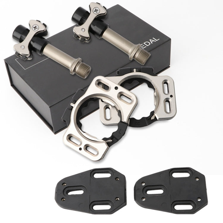 MEROCA Road Lock Shoes Card Three Pardin Bicycle Lollipops Self-Locking Pedal With Lock, Style: Titanium Alloy Axis (Red) - free shipping - PMc TechLife - Order now!