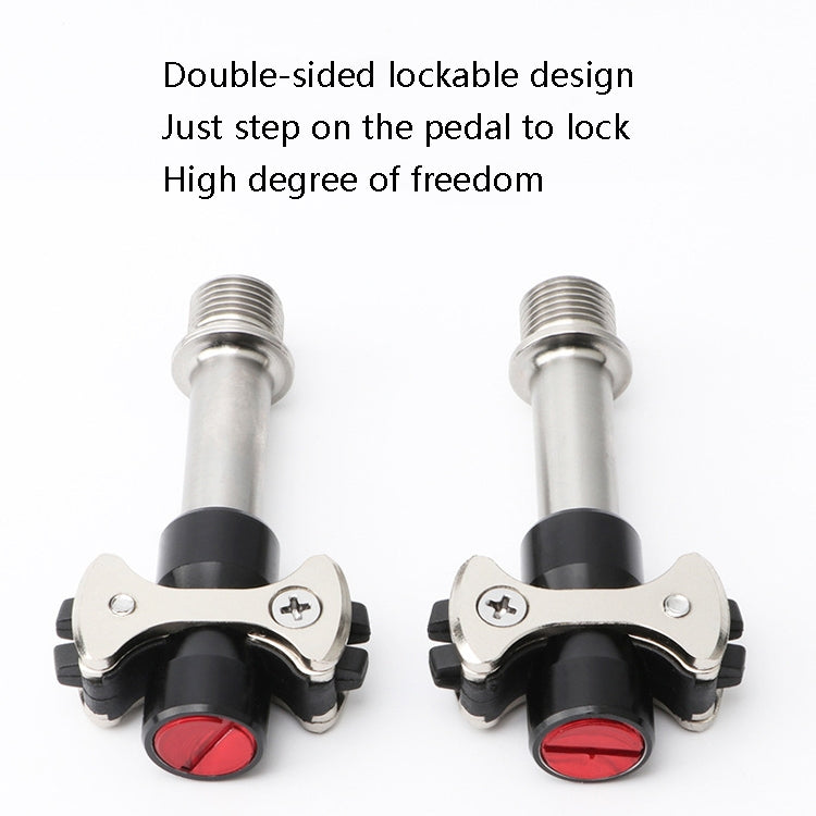 MEROCA Road Lock Shoes Card Three Pardin Bicycle Lollipops Self-Locking Pedal With Lock, Style: Steel Axis (Black) - free shipping - PMc TechLife - Order now!