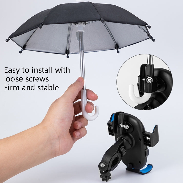 CYCLINGBOX BG-2935 Bicycle Mobile Phone Bracket With Umbrella Waterproof Navigation Electric Car Mobile Phone Frame, Style: Rearview Mirror Installation (Yellow) - Holders by CYCLINGBOX | Online Shopping South Africa | PMC TechLife | Buy Now Pay Later Mobicred