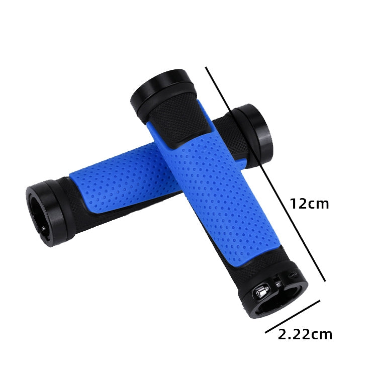 1pair BG-0404 Bicycle Rubber Handle Cover The Mountain Bike Bilateral Lock Dead Anti-Slip Handle Cover(Black) - Bicycle Grips by PMc TechLife | Online Shopping South Africa | PMc TechLife | Buy Now Pay Later Mobicred