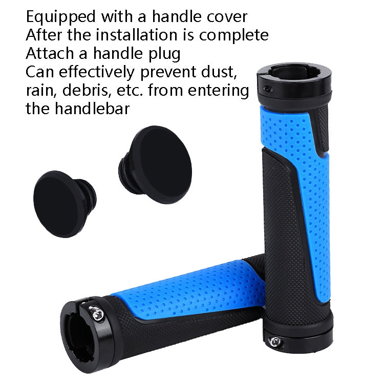 1pair BG-0404 Bicycle Rubber Handle Cover The Mountain Bike Bilateral Lock Dead Anti-Slip Handle Cover(Green) - Bicycle Grips by PMc TechLife | Online Shopping South Africa | PMc TechLife | Buy Now Pay Later Mobicred