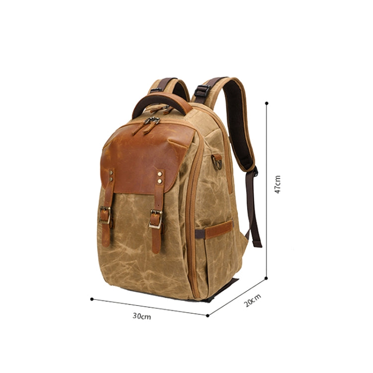 K805 Waterproof Batik Canvas Camera Backpack Outdoor Liner Shoulder Photography Bag(Blue) - Backpack by PMC TechLife | Online Shopping South Africa | PMC TechLife | Buy Now Pay Later Mobicred