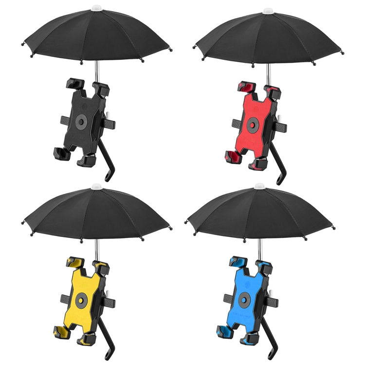 CYCLINGBOX Bicycle Mobile Phone Bracket With Parasol Rider Mobile Phone Frame, Style: Rearview Mirror Installation (Blue) - free shipping - PMC TechLife - Order now!