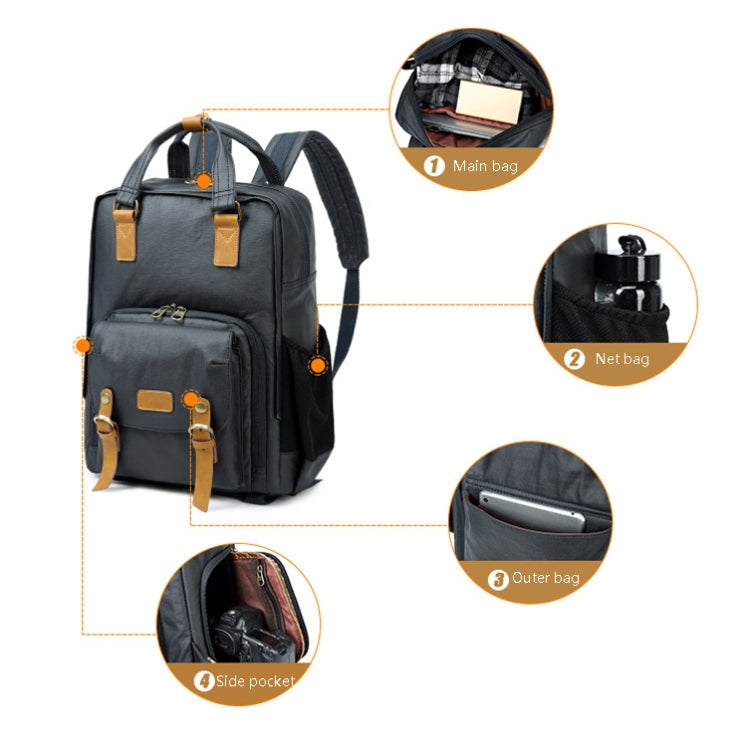 272 Wearable Shoulder Camera Bag Waterproof SLR Digital Camera Bag(Green) - Backpack by PMC TechLife | Online Shopping South Africa | PMC TechLife | Buy Now Pay Later Mobicred