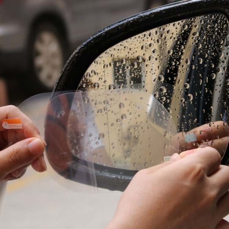 2pcs /Set Rainproof Anti-Fog And Anti-Reflective Film For Car Rearview Mirror Ellipse 100X145mm(Transparent) - Auto Film by PMC Jewellery | Online Shopping South Africa | PMC Jewellery | Buy Now Pay Later Mobicred