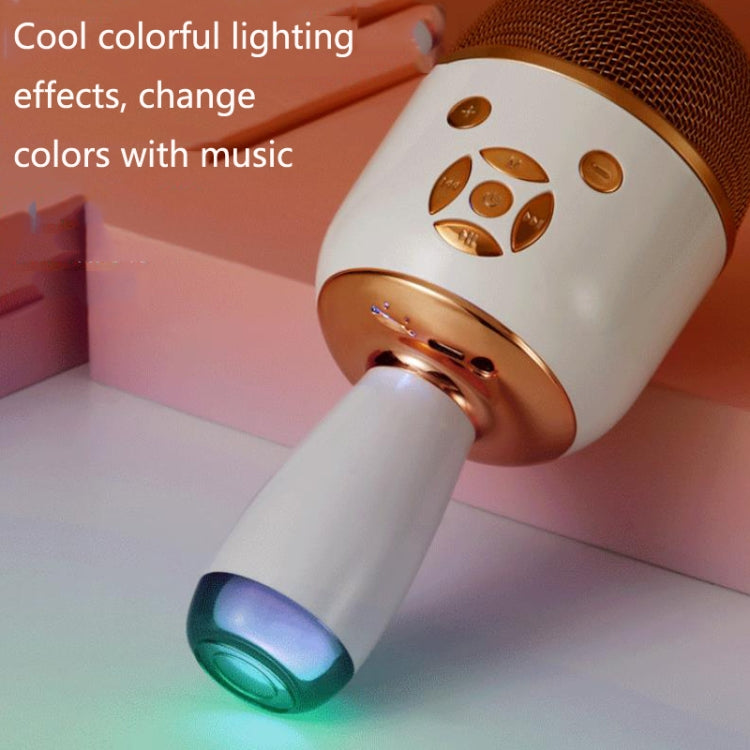 K58 Home Bluetooth Wireless Microphone With Lamp Mobile Phone K Song Children Microphone Audio(White) - Microphone by PMC TechLife | Online Shopping South Africa | PMC TechLife | Buy Now Pay Later Mobicred