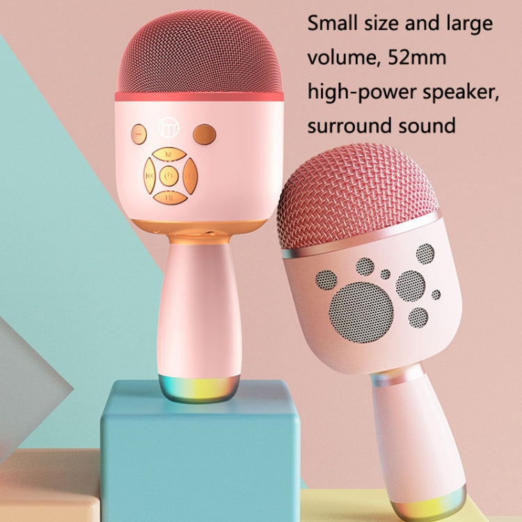 K58 Home Bluetooth Wireless Microphone With Lamp Mobile Phone K Song Children Microphone Audio(White) - Microphone by PMC TechLife | Online Shopping South Africa | PMC TechLife | Buy Now Pay Later Mobicred