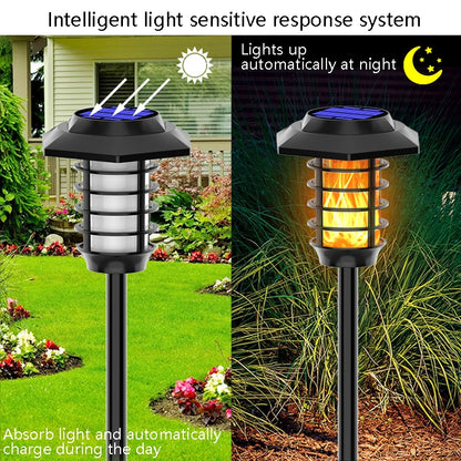 Solar LED Lawn Simulation Flame Lamp Outdoor Garden Lighting Landscape Light, Spec: 66 LED - Solar Lights by PMC Jewellery | Online Shopping South Africa | PMC Jewellery