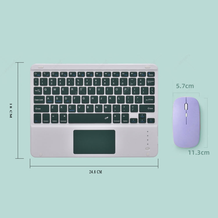 871 9.7 Inch Portable Tablet Bluetooth Keyboard With Touchpad + Mouse Set for iPad(Yellow + Mouse) - Universal by PMC TechLife | Online Shopping South Africa | PMC TechLife
