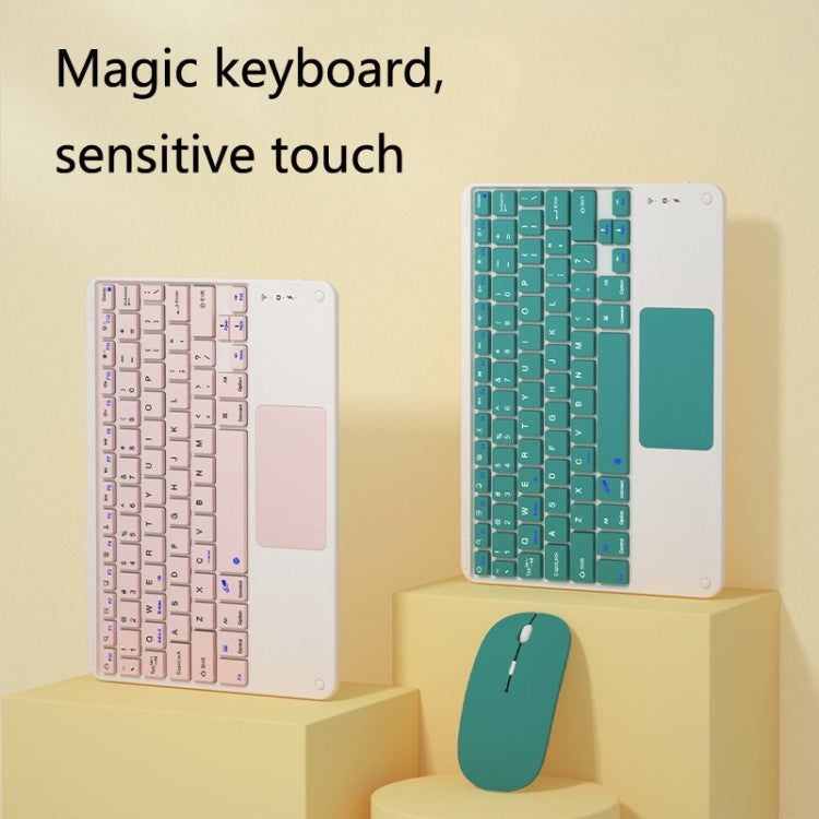871 9.7 Inch Portable Tablet Bluetooth Keyboard With Touchpad + Mouse Set for iPad(White + Mouse) - Universal by PMC TechLife | Online Shopping South Africa | PMC TechLife