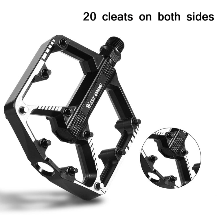 WEST BIKING Bicycle Aluminum Alloy Chromium Molybdenum Steel Axle Pedal(Black) - free shipping - PMc TechLife - Order now!